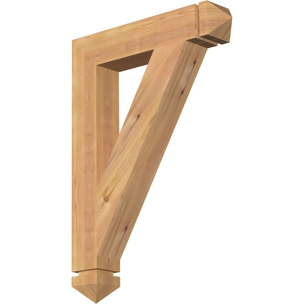 Ekena Millwork Traditional Arts & Crafts Smooth Bracket, Western Red Cedar, 3 1/2"W x 20"D x 28"H BKT04X20X28TRA03SWR - main